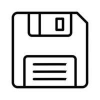 Floppy disk icon representing traditional data storage and sharing vector