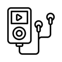 Music player icon symbolizing audio entertainment and communication vector