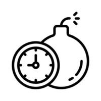 Clock icon representing deadlines and time sensitive communication vector