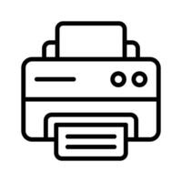 Printer icon representing printed communication and document processing vector