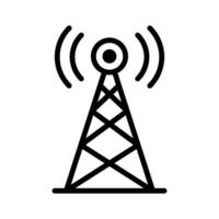 Global connectivity, connection tower, wireless signals, tower design vector
