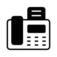 Fax machine icon representing traditional document transmission and communication vector