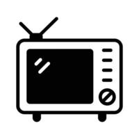 Television icon representing broadcasting, media, and visual communication vector