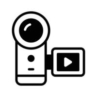Handycam representing recording and communication through visuals vector
