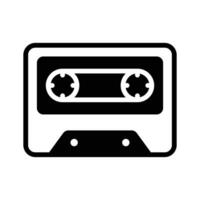 Cassette tape for traditional audio and media communication vector