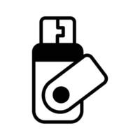 USB pendrive icon for portable data sharing and communication vector