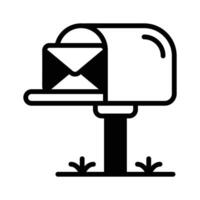 A mailbox icon for receiving physical or digital correspondence vector