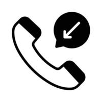 Incoming call icon representing real-time communication through phones vector
