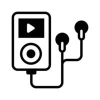 Music player icon symbolizing audio entertainment and communication vector