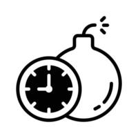 Clock icon representing deadlines and time sensitive communication vector