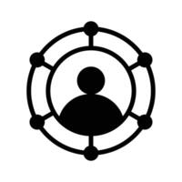 User insights icon representing data analysis and feedback communication vector