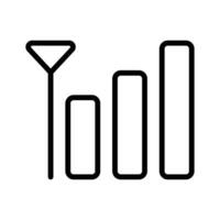 Mobile signal icon representing network strength and communication vector