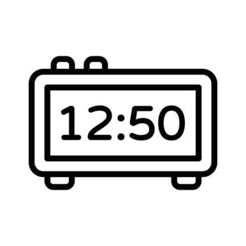 Clock displaying digital time in hours and minutes vector