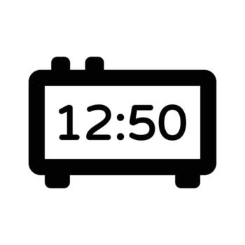 Clock displaying digital time in hours and minutes vector