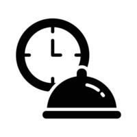 Plate with a clock symbolizing meal scheduling vector