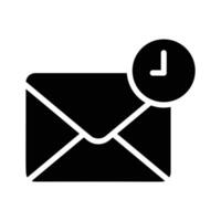 Envelope with a clock symbolizing time related mail or messages vector