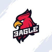 Angry Red Eagle Head Mascot Logo vector