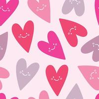 Colorful Smiling Heart Pattern on Light Background with Playful Design vector