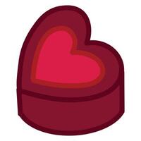 Heart Shaped Box Filled with Love and Affection vector