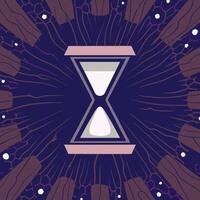 Time Passing Abstract Hourglass Design vector