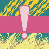 Attention-Grabbing Abstract Art with Exclamation Point vector