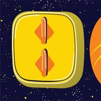 Abstract Space Scene with Yellow and Orange Elements vector