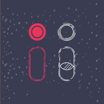 resumen circular y cápsula formas diseño vector