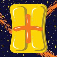 Abstract Plus Sign in Yellow and Orange vector