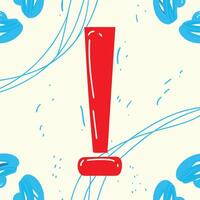 Exclamation Mark Red Alert Graphic Design vector