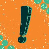 Exclamation Mark Bold Graphic Design Element vector