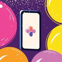 Mobile App Interface Design Colorful Abstract Background vector