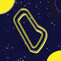 Abstract Space Design Yellow Lines in Cosmic Background vector