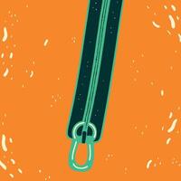 Abstract Zipper Design Teal and Orange vector
