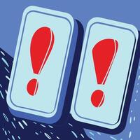 Dual Exclamation Marks Alert, Warning, Notification, Design, Symbol, Icon, Graphic, Attention, UI, UX vector