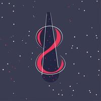 Cosmic Spire Abstract Space Art vector
