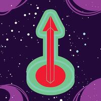 Abstract Cosmic Arrow Geometric Space Design vector