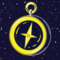 Cosmic Compass Navigation Guide vector
