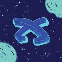 Cosmic X Abstract Space Design vector
