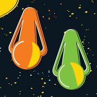 Abstract Space Capsules Colorful Design vector