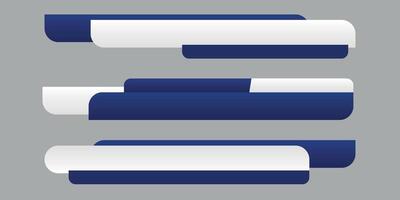 Set banner and lower third for news and live. bottom third for broadcast and online media vector