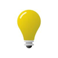 Light bulb gradient icon in flat style. Lamp, insight, idea sign symbol vector