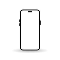 Smartphone mockup template. Phone frame with blank screen icon vector