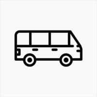 Design Illustration graphic of MPV car icon with line style. Suitable for UI, mobile design, web design, etc vector
