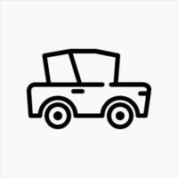Design Illustration graphic of old car icon with line style. Suitable for UI, mobile design, web design, etc vector