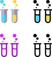 Design Illustration graphic of small bottle potion icon with line, flat, and color style. Suitable for science, medical, and game theme. vector