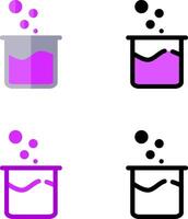 Design Illustration graphic of square bottle potion icon with line, flat, and color style. Suitable for science, medical, and game theme. vector