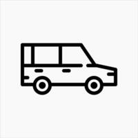 Design Illustration graphic of SUV car icon with line style. Suitable for UI, mobile design, web design, etc vector