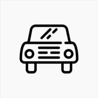 Design Illustration graphic of front view car icon with line style. Suitable for UI, mobile design, web design, etc vector