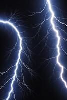 Lightning bolt on black background photo