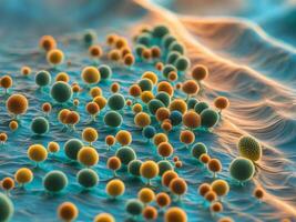 A group of small yellow and orange balls photo